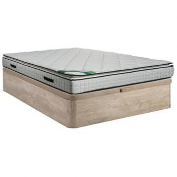 Conjunto somier canapé colchón de espuma y tejido de bambú 160 x 200 cm Adana de Naturea