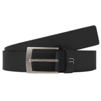 Jack & Jones Leather Dallas Belt, Black, 105 cm