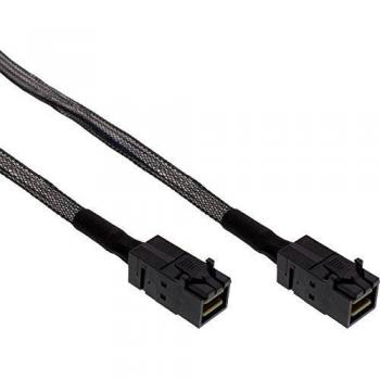 InLine 27625B - Cable mini -SAS HD SFF-8643 a SFF-8643 con banda lateral, 1 m
