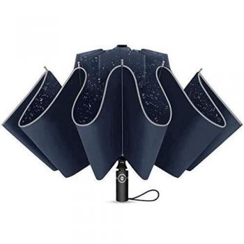 Paraguas Plegable con Apertura y Cierre Automático Compacto y Ligero a Prueba de Viento y Agua Anti UV Durable Paraguas de Viaje