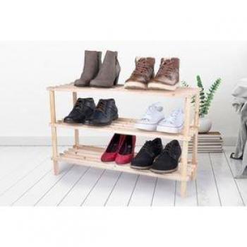 Zapatero Alpina 3 Niveles 10 Pares Madera 48,5X74x26 Cm