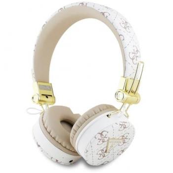 Auriculares Inalámbricos Guess 4G Triangle con Cancelación de Ruido y Bluetooth 5.3 - Blanco - GUBH70E4PTMH