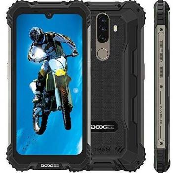 Móvil Libre Resistente DOOGEE S58 Pro, Android 10 IP68 Telefono Antigolpes, 5180mAh Batería,6GB +64GB, Pantalla 5.71, 16MP+16MP, NFC, GPS, Dual SIM 4G, Negro