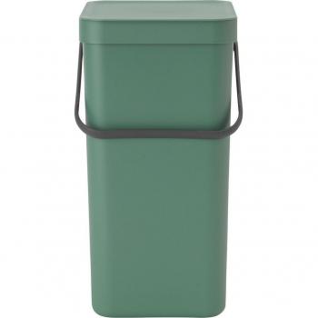 Brabantia Sort & Go 16L Cubo de Basura para Reciclaje Verde Abeto