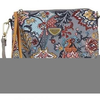 Oilily Oilily S Flat Shoulder Bag - Bolso de hombro de material sintético mujer, color gris, talla 23x17x4 cm