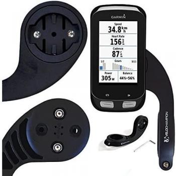 VeloChampion Soporte para ordenador de bicicleta con GPS en el manillar delantero compatible con ordenadores Garmin Edge. Para 520, 530, 820, 830, 1000 y Edge Explore. Adecuado para manillares de hasta 36 mm.