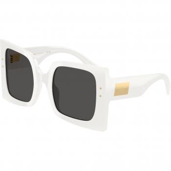 Dolce & Gabbana DG4490 Women's Square Sunglasses in White and Grey, Acetate, 53mm
