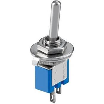 Interruptor Basculante Subminiatura ON/OFF 2 Pines Azul Lötösen Max 3A 125V