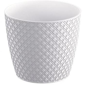 Maceta ORIENT 2L - Alta Calidad, Diseño Elegante, Color Blanco, Dimensiones 157x157x138 mm