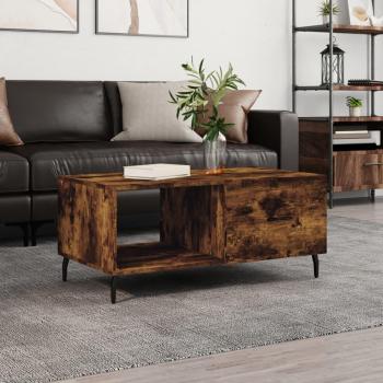 Mesa de centro Smoke Oak 90x50x40cm en madera multicapa y contrachapada roble ahumado