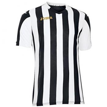 Joma Copa Camiseta de Equipación de Manga Corta, Hombre, Negro/Blanco, XS
