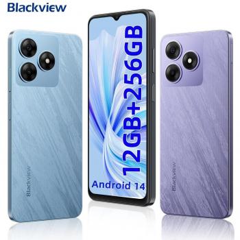 Smartphone Blackview WAVE 8 Android 14, 12GB RAM, 256GB almacenamiento, pantalla de 6.56, Dual SIM, color violeta