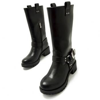 Botas de Mujer Mariamare 63557 Negros con Cierre Cremallera, Puntera Redonda y Detalle de Hebilla en el Lateral
