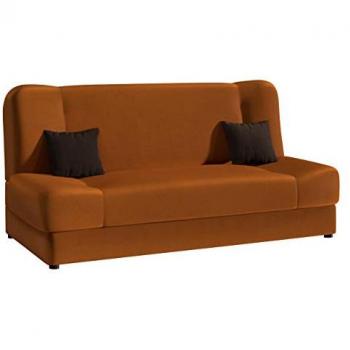Sofá-cama Comfivo 110 con Caja de Ropa de Cama, Dimensiones 195x86x87cm, Función de Dormir y Dos Cojines