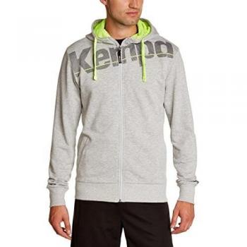 Kempa Core Cazadora con Capucha, Hombre, Gris Melange, XXL