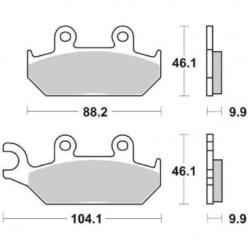 Pastillas de freno SBS Go Ahead 650HS, sinterizadas para Yamaha