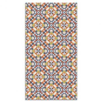Alfombra Vinílica Azulejo Oriental Original 80x300 cm - Antideslizante e Ignífuga para Cocina y Salón