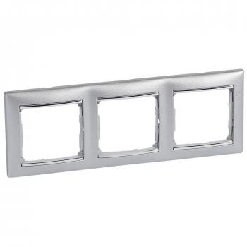 Marco triple Valena aluminio/plata LEGRAND 770353
