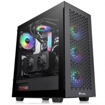 Thermaltake V350 TG ARGB Air ATX Gaming Case Black with Tempered Glass, USB 3.2, USB Type-C, 3x120mm ARGB Fans, 1x140mm Fan