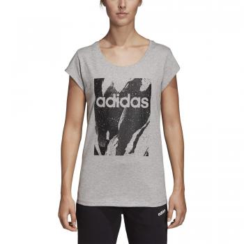 adidas W E AOP tee Camiseta, Mujer, brgrin/Negro, M