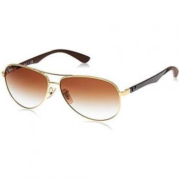 Ray-Ban Vista RX3596V 2994 Gold On Top Matte Black Unisex Eyeglasses and Ray-Ban Carbon Fibre RB8313 001/51 Gold Arista/Crystal Brown Gradient are distinct products. The former is