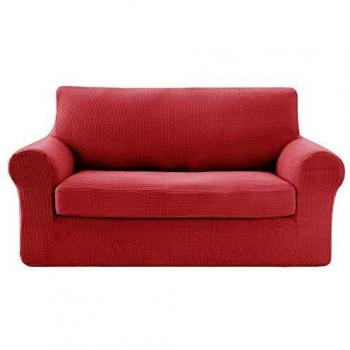 Deconovo Funda para Safá Protectora 2 Plazas Rojo