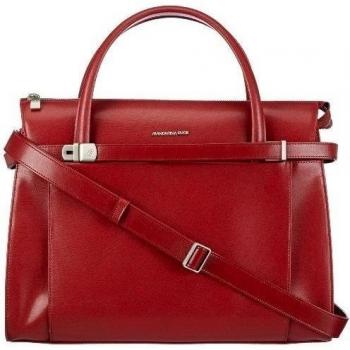 Mandarina Duck Hera 11TA8206 - Bolso con asas de cuero para mujer, color rojo, talla 37x29x15 cm