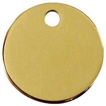 Placa Circular de Cobre para Mascotas Pequeña - Diámetro 2 cm RedDingo