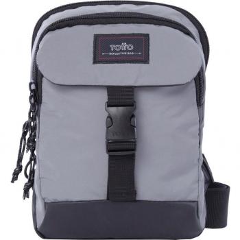 Bandolera crossover para hombre TOTTO Reflecty-G86 en color gris