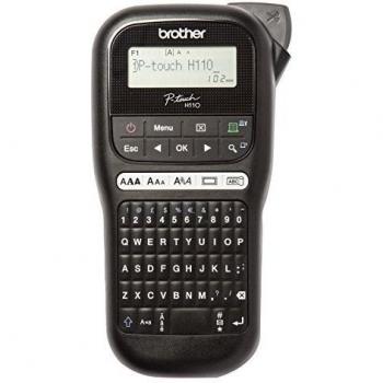 Brother PTH110 - Rotuladora electrónica de mano con diseño ergonómico para el hogar y la oficina, con teclado QWERTY