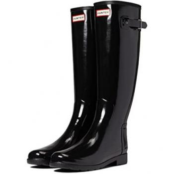 Hunter Refined Tall Gloss Slim Fit Women's Boots - Black - UK6 EU39 US8