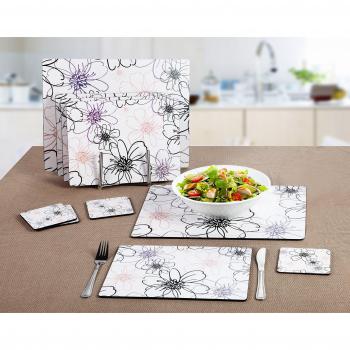 10 piezas blanco Blossom manteles individuales