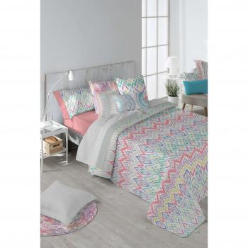 Denisa home Juego Nórdica con Funda Edredón, Rosa, Cama 150 / 240x270