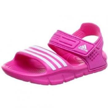 adidas Performance Akwah 8 - Sandalias de material sintético infantil, color rosa, talla 35