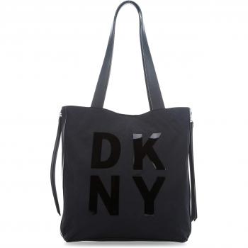 DKNY Front Logo Mujer Tote Negro