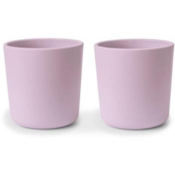 Set de 2 Vasos para Niños Mushie - Soft Lila, BPA Libre y Apto para Lavavajillas