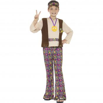 Disfraz de Hippy de la Paz para niño - Talla M, Flower Power