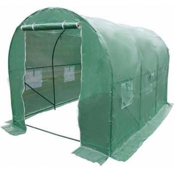 Invernadero de jardín tipo túnel 6 m2 con polietileno 140 g/m²