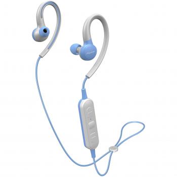 Auriculares Deportivos Inalámbricos Pioneer SE-E6BT con Gancho de Oreja, Micrófono Integrado, Bluetooth, IPX4 Resistente al Agua - Color Azul