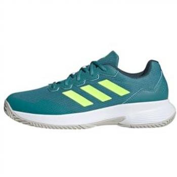 Zapatillas de Tenis Adidas Gamecourt 2 Hombre, Arctic Fusion/Lucid Lemon/FTWR White, Talla 46 2/3, Material Sintético/Textil