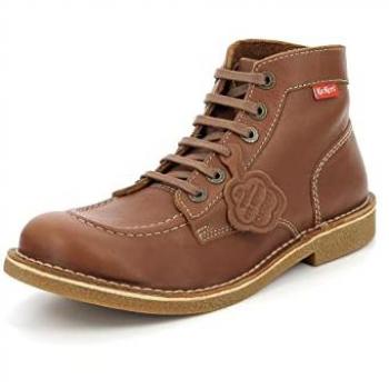 Kickers Men's Kickstoner Brown Leather Mid Boots