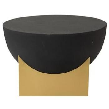 Mesa Centro Metal Dorado Negro 51x51x43 Cm - Diseño Elegante - Alta Calidad