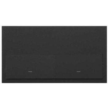 Kit frontal horizontal para 2 elementos con 2 teclas negro mate Simon 10020201-238