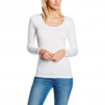 VILA CLOTHES VIOFFICIEL NEW L/S TOP-NOOS, Camisa Manga Larga Mujer, Blanco