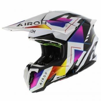 Airoh Casco de Cross Twist 3 Rainbow Gloss S Negro Blanco Rosa