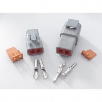 CNKF 5 Conjuntos DTP gris 2 pines macho hembra impermeable conectores eléctricos automáticos DTP06-2S/DTP04-2P
