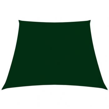 Toldo de vela trapecio verde oscuro 3/4x3 m resistente al agua y a los rayos UV