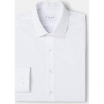 Calvin Klein Men's Slim Fit White Poplin Dress Shirt - Size 3XL