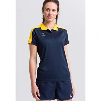 Erima Liga 2.0 Women's Short Sleeve Polo Shirt New Navy / Yellow / Dark Navy