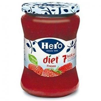 Hero Diet - Confitura de Fresa - 6 Paquetes de 280 gr - Total: 1680 gr
